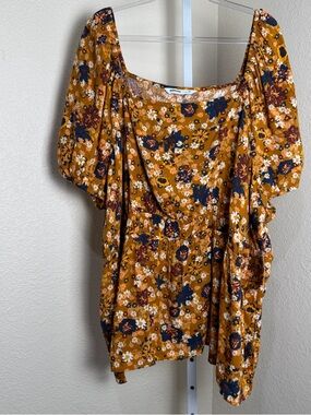 Sonoma NWT 4X Floral Babydoll Peasant Top Cottagecore Ren Faire